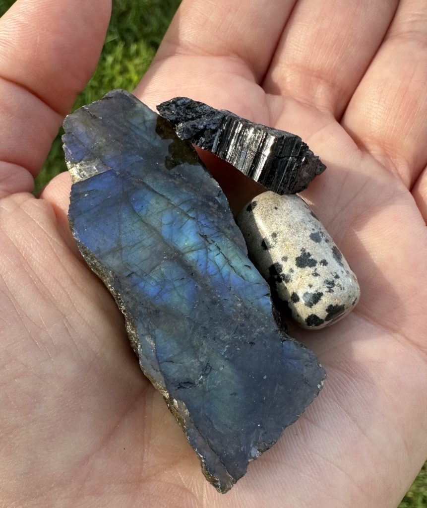 Labradorite, Black Tourmaline, Dalmatian Stone